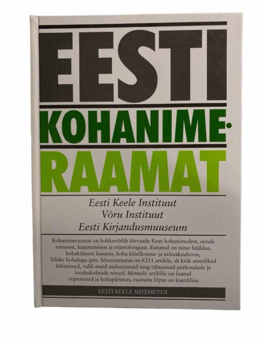 ``Eesti kohanime raamat`` Peeter Päll, Marja Kallasmaa