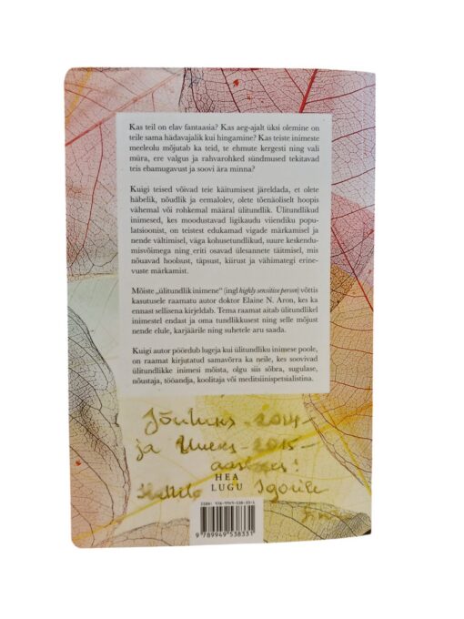 "Ülitundlik inimene" Elaine N. Aron - Image 2