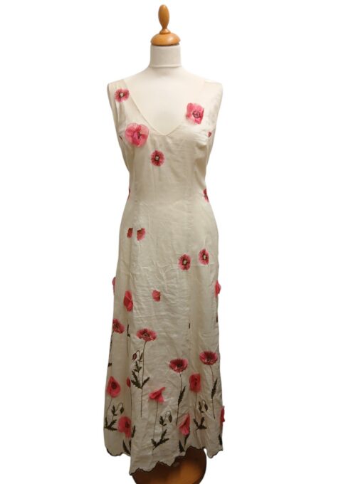 Helebeez roosa lilledega pikk kleit (XL)