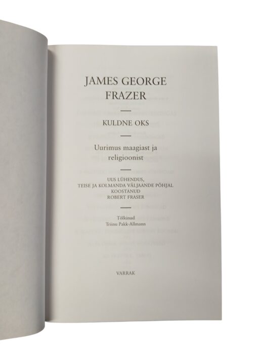 "Kuldne oks" James George Frazer - Image 3
