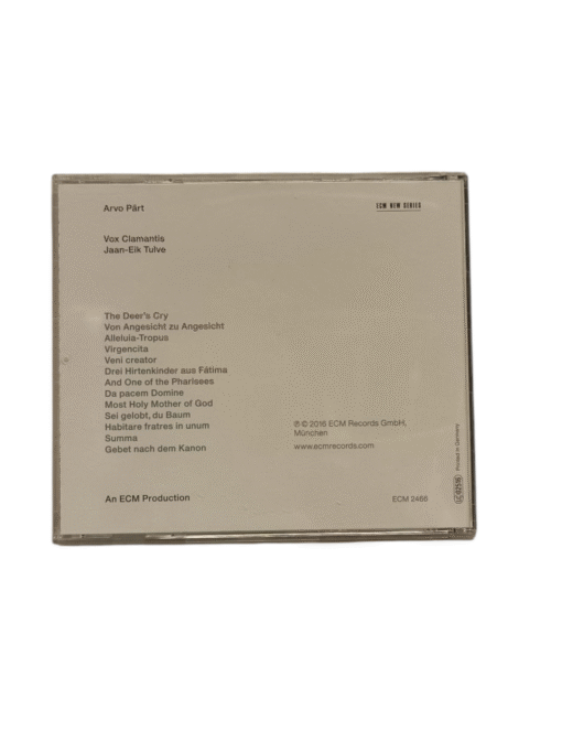 Arvo Pärt   The Deer`s Cry    Vox Clamantis - Image 2