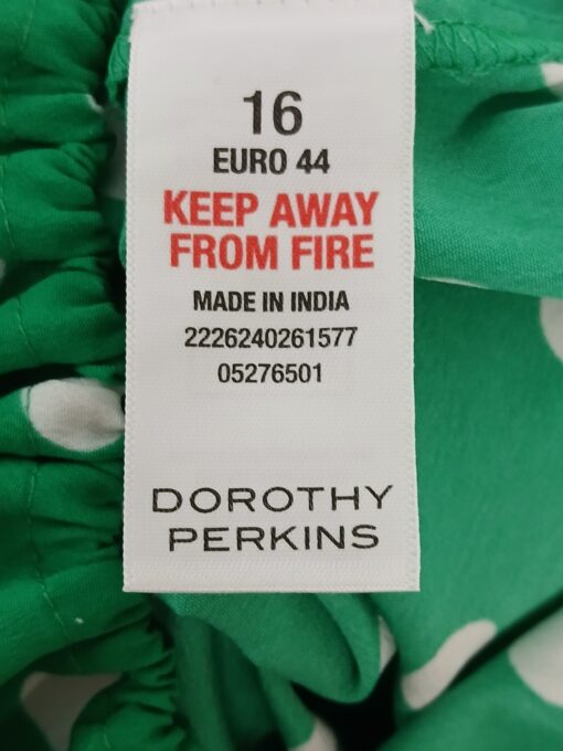 Dorothy Perkins valgete mummudega roheline pluus (XL) - Image 6