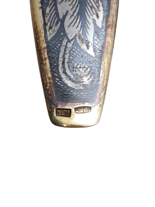 Hõbedast niello supilusikas kullatisega (875) - Image 2