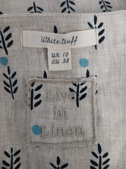 White Styff linane lühikeste varrukatega pluus (38) - Image 5