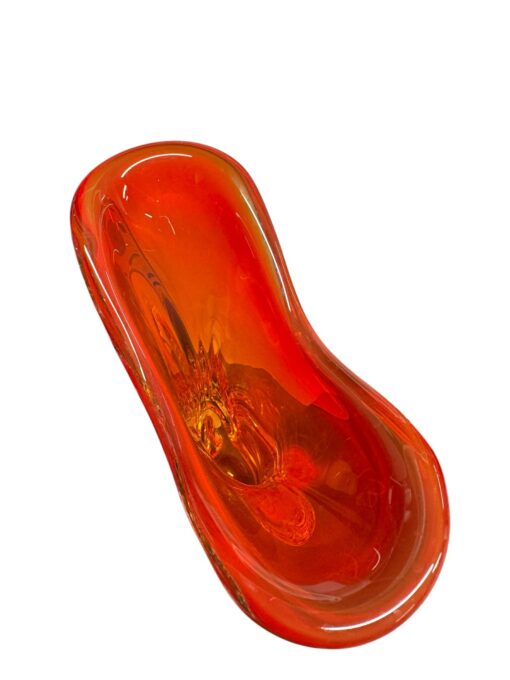 Vintage Murano Art oranžikas klaasist lillevaas - Image 4