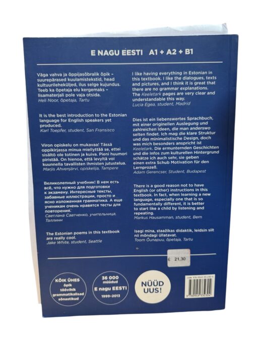 "E nagu Eesti. Eesti keele õpik algajatele A1 + A2 +B1" Mall Pesti, Helve Ahi - Image 2