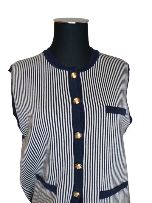Massimo Dutti sinise- valge triibuline naiste vest (XS) - Image 4