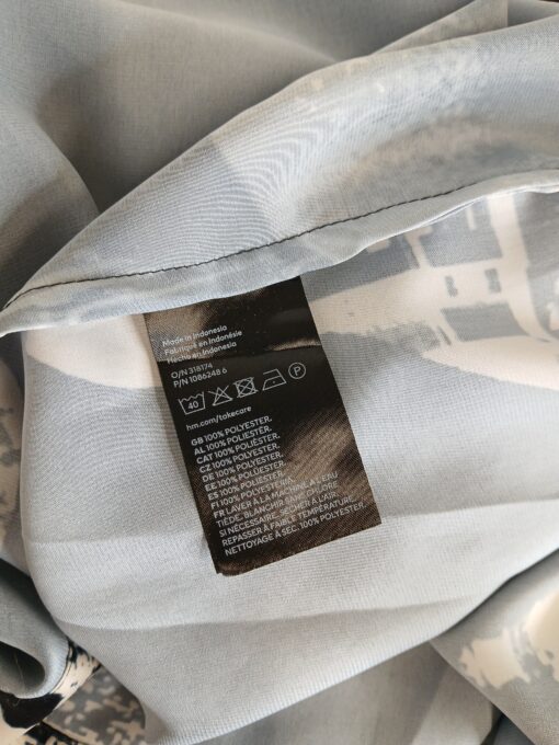 H&M musta-valge kirju vööga kleit (S) - Image 6