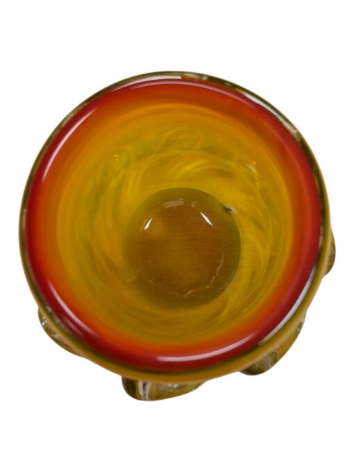 Tarbeklaasi kollane vaas "Aiva" oranži äärega - Image 6