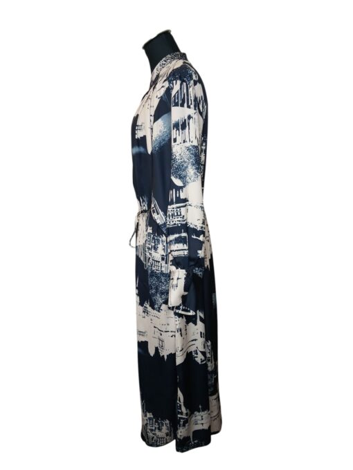H&M musta-valge kirju vööga kleit (S) - Image 2