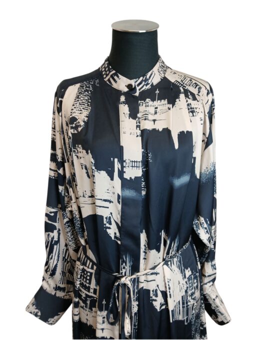 H&M musta-valge kirju vööga kleit (S) - Image 4