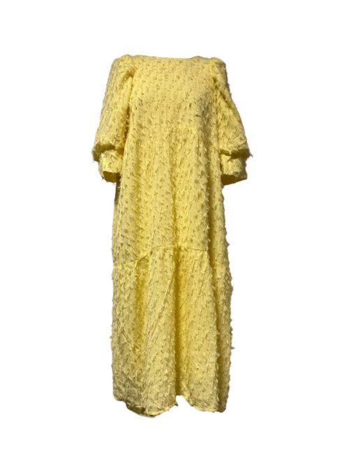 Kollane fringe kleit (M/L)