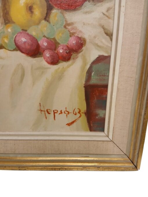 Hepsø signeeritud maal natüürmort puuviljadega 1963 - Image 2