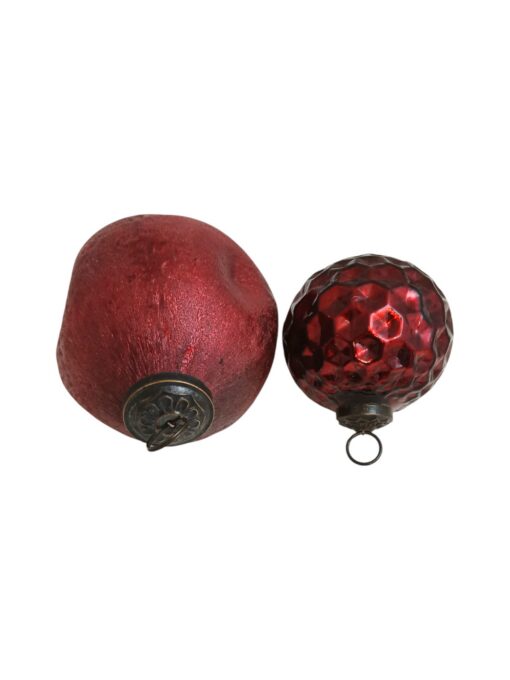 Kaks vintage klaasist kuusepalli - Image 2