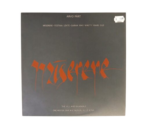 Arvo Pärt "Miserere" vinüül