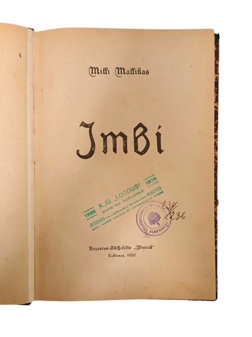 "Imbi " Milli Mallikas 1920