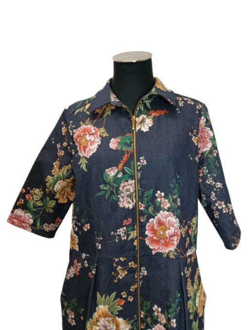 Denim Dream tumesinine lilleline teksakleit (XXL) - Image 4