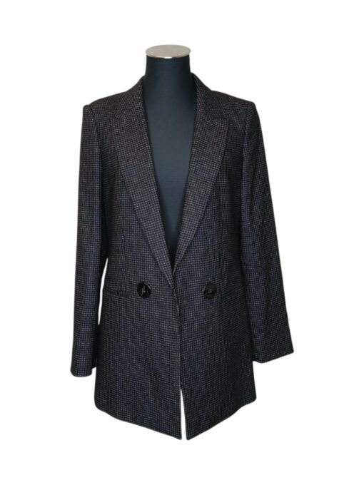 Uus Massimo Dutti halliruuduline tume naiste bleiser (36)