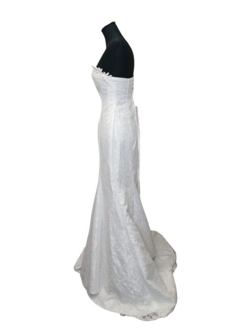 Valge pitsiline pikk pruutkleit (XS) - Image 3