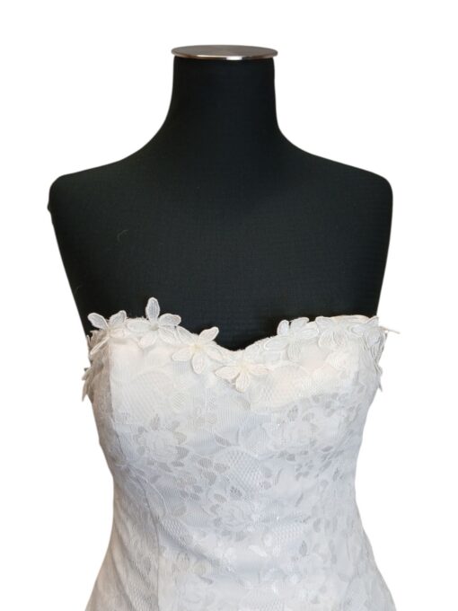 Valge pitsiline pikk pruutkleit (XS) - Image 4