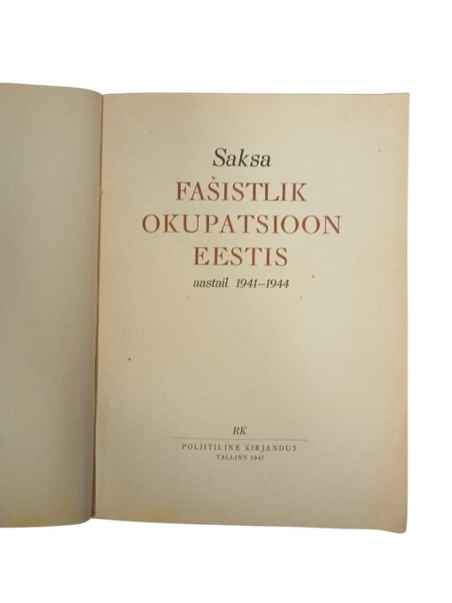 "Saksa fašistlik okupatsioon Eestis" - Image 3