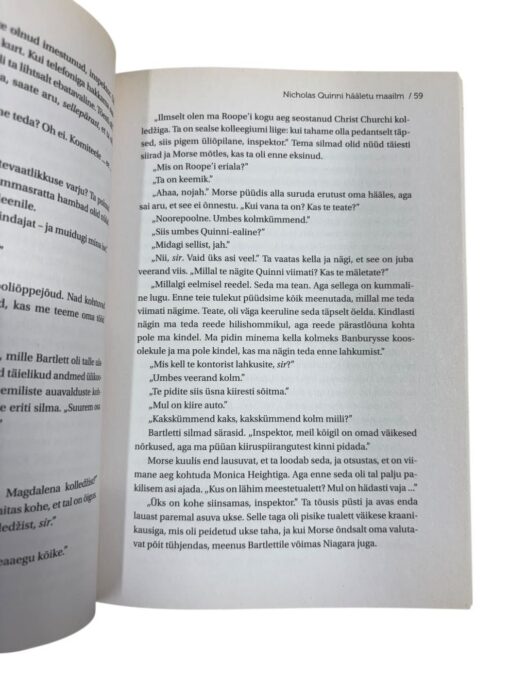"Nicholas Quinni hääletu maailm" Colin Dexter - Image 2