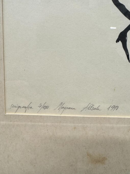 Serigraafia 4/100 M. Allsalu 1990 (31x39) - Image 3
