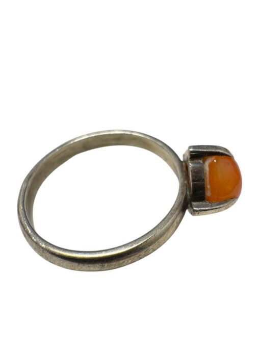 Oranž karneooli hõbesõrmus (18mm) - Image 2
