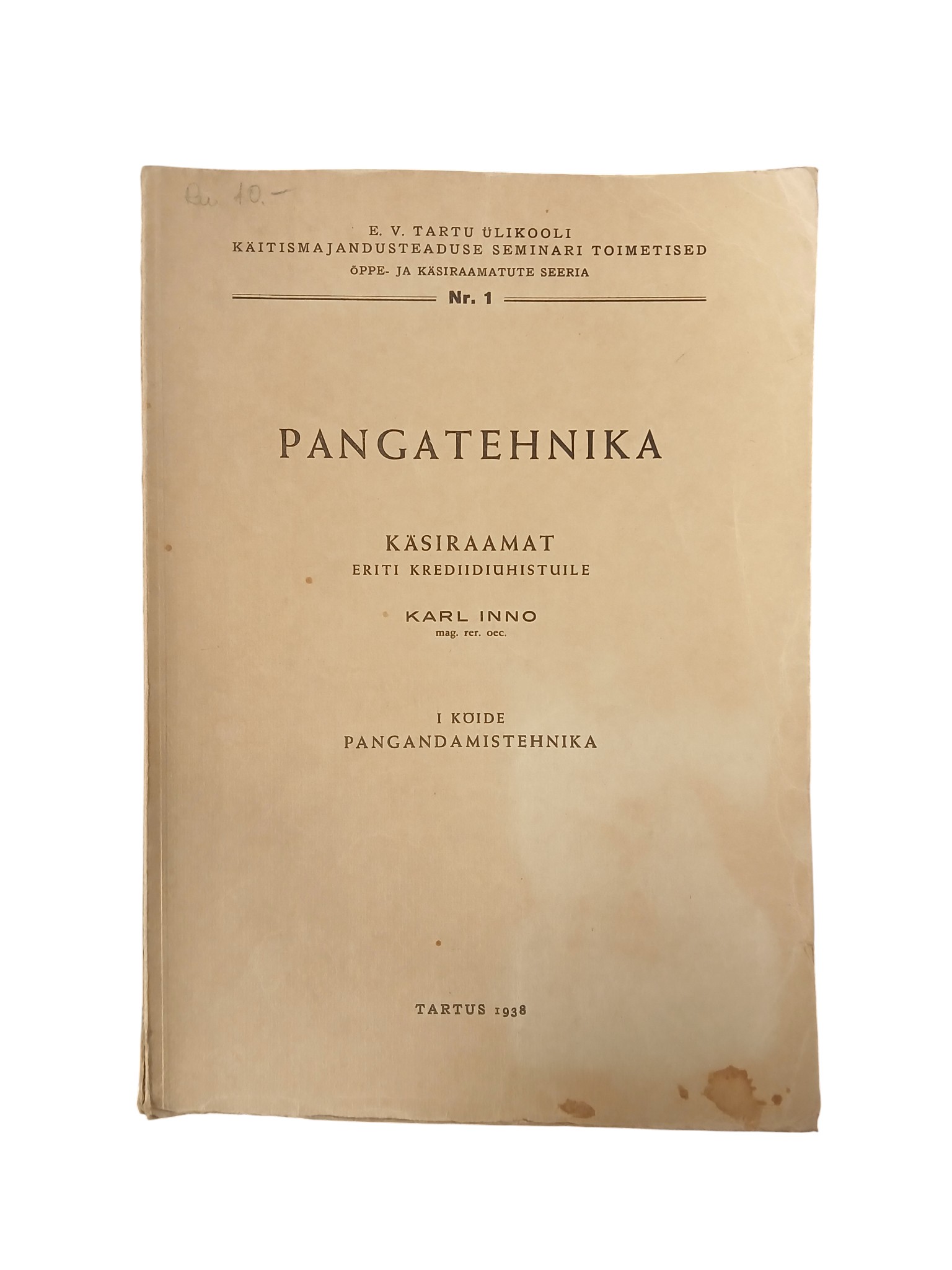 "Pangatehnika käsiraamat nr.1" Eduard Poom